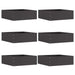 Margine pentru gazon 6 pcs Negru 40 x 40 x 13 cm Oțel - WALTI WALTI