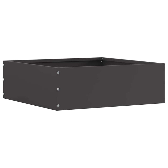 Margine pentru gazon 6 pcs Negru 40 x 40 x 13 cm Oțel - WALTI WALTI