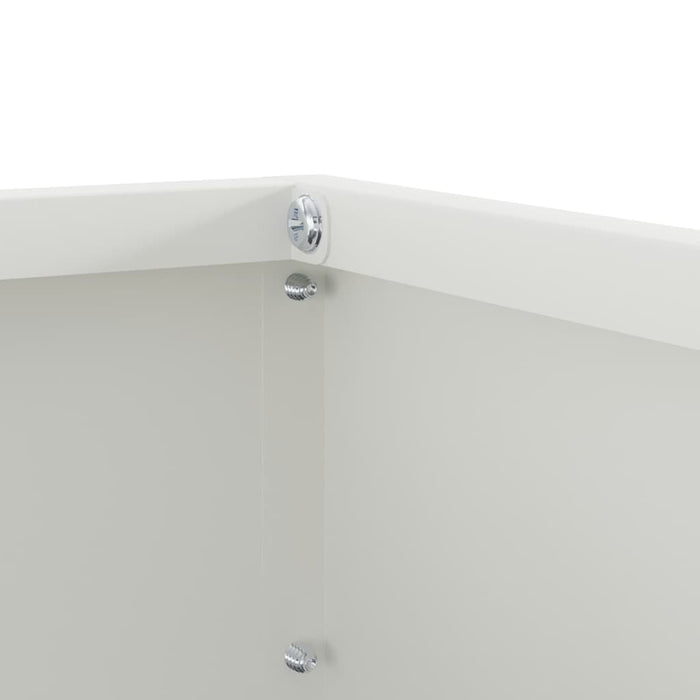 Margine pentru gazon Alb 40 x 40 x 13 cm Oțel - WALTI WALTI