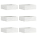 Margine pentru gazon 6 pcs Alb 40 x 40 x 13 cm Oțel - WALTI WALTI