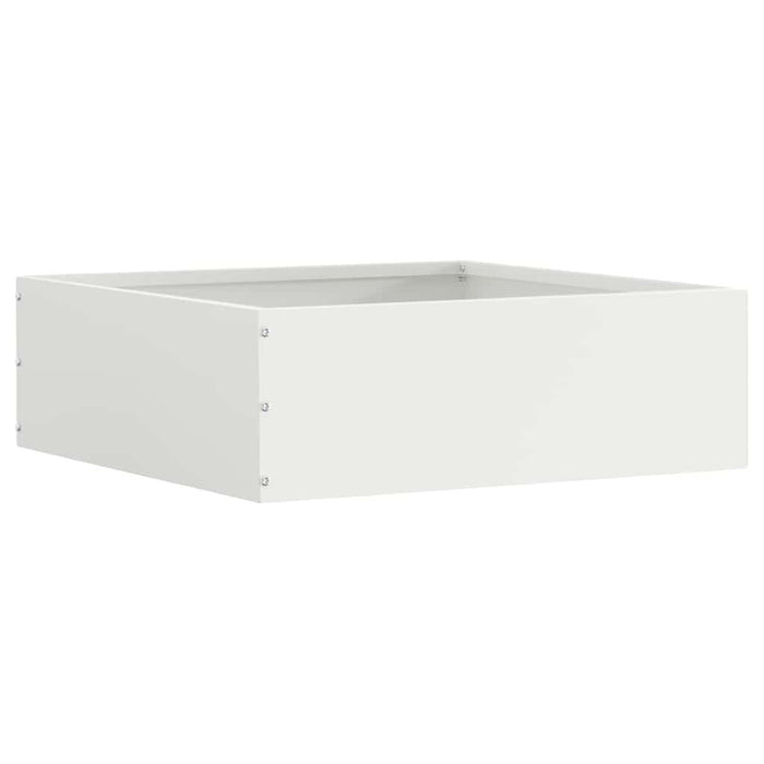 Margine pentru gazon 6 pcs Alb 40 x 40 x 13 cm Oțel - WALTI WALTI
