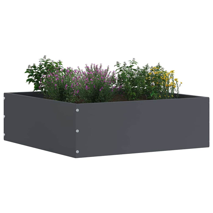 Margine pentru gazon 6 pcs Antracit 40 x 40 x 13 cm Oțel - WALTI WALTI