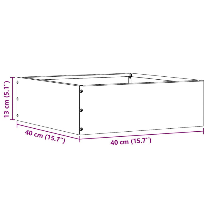 Margine pentru gazon 6 pcs Antracit 40 x 40 x 13 cm Oțel - WALTI WALTI