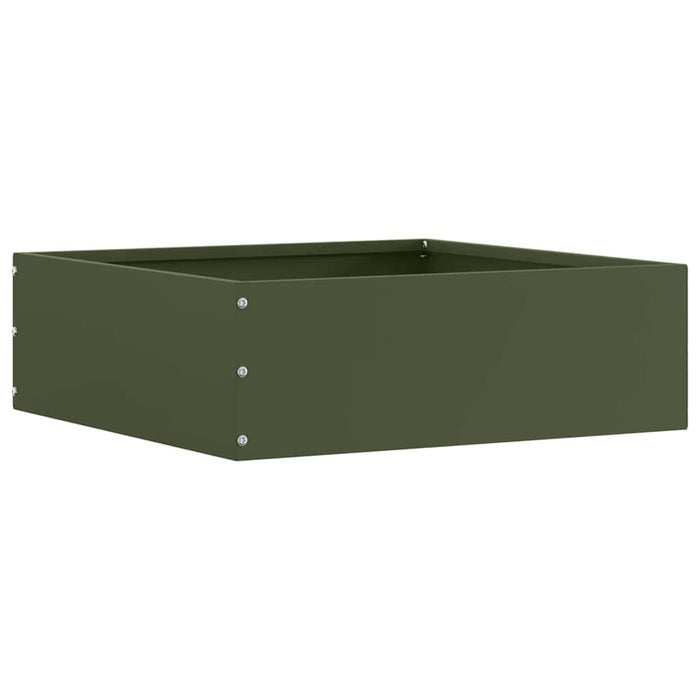 Margine pentru gazon Verde măsliniu 40 x 40 x 13 cm Oțel - WALTI WALTI