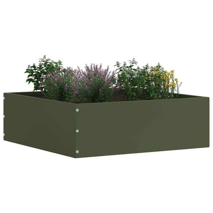 Margine pentru gazon Verde măsliniu 40 x 40 x 13 cm Oțel - WALTI WALTI