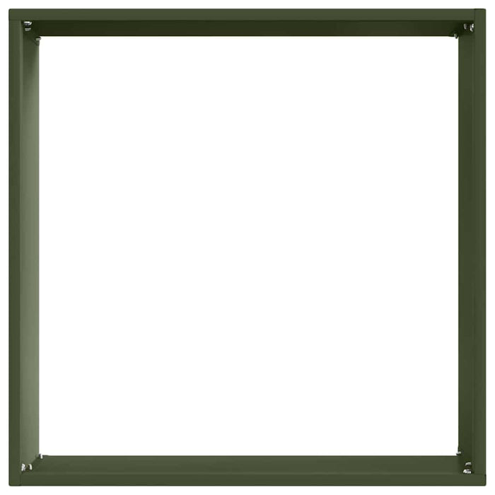 Margine pentru gazon Verde măsliniu 40 x 40 x 13 cm Oțel - WALTI WALTI