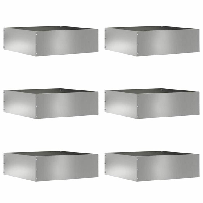 Margine pentru gazon 6 pcs Argintiu 40 x 40 x 13 cm - WALTI WALTI