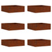 Margine pentru gazon 6 pcs Ruginit 40 x 40 x 13 cm - WALTI WALTI