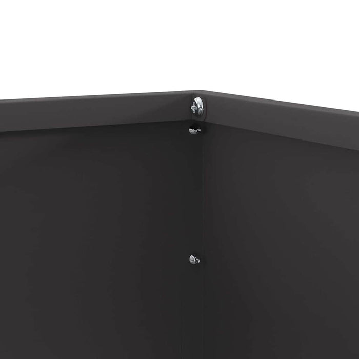 Margine pentru gazon Negru 50 x 50 x 13 cm Oțel - WALTI WALTI
