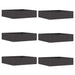 Margine pentru gazon 6 pcs Negru 50 x 50 x 13 cm Oțel - WALTI WALTI