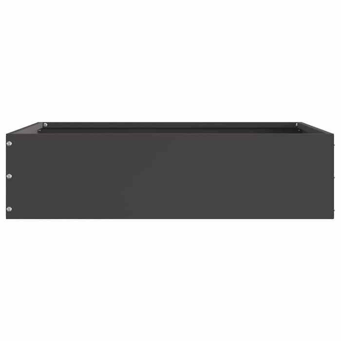 Margine pentru gazon 6 pcs Negru 50 x 50 x 13 cm Oțel - WALTI WALTI