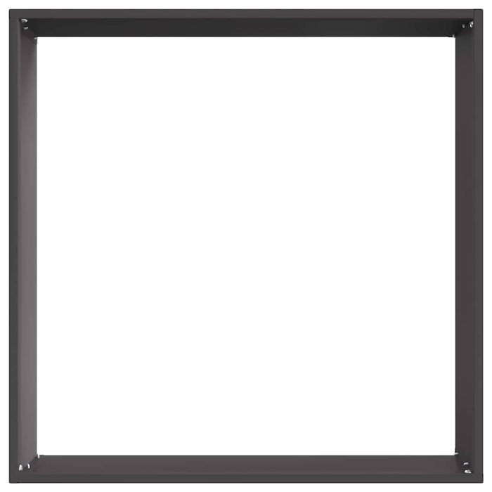 Margine pentru gazon 6 pcs Negru 50 x 50 x 13 cm Oțel - WALTI WALTI
