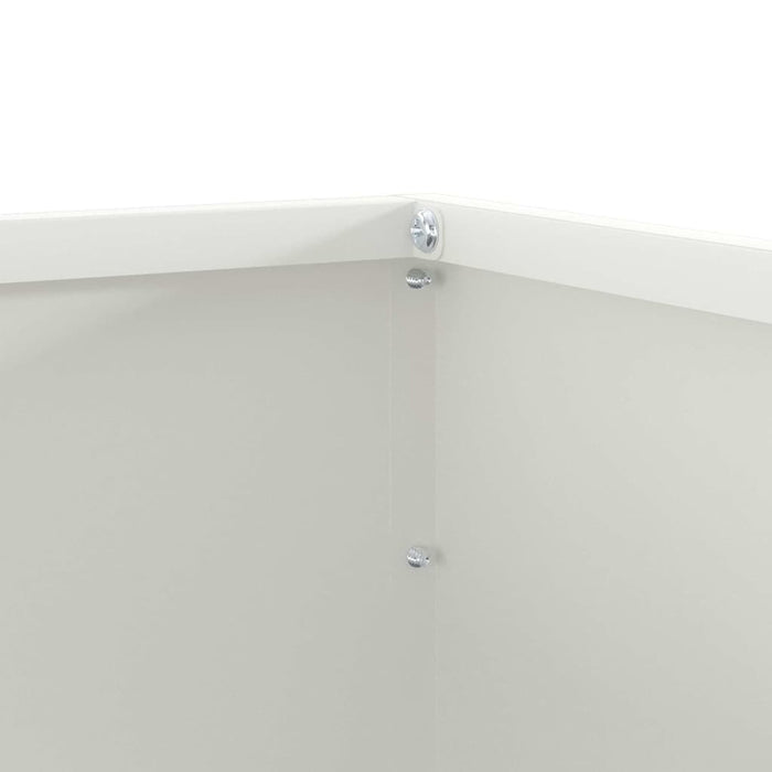 Margine pentru gazon Alb 50 x 50 x 13 cm Oțel - WALTI WALTI