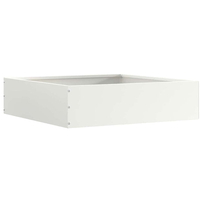 Margine pentru gazon Alb 50 x 50 x 13 cm Oțel - WALTI WALTI