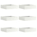Margine pentru gazon 6 pcs Alb 50 x 50 x 13 cm Oțel - WALTI WALTI