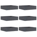 Margine pentru gazon 6 pcs Antracit 50 x 50 x 13 cm Oțel - WALTI WALTI