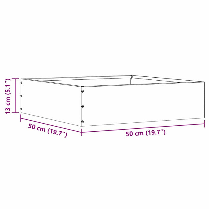 Margine pentru gazon 6 pcs Verde măsliniu 50 x 50 x 13 cm Oțel - WALTI WALTI