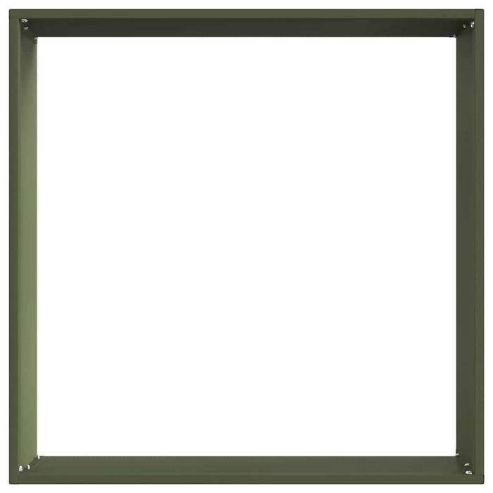 Margine pentru gazon 6 pcs Verde măsliniu 50 x 50 x 13 cm Oțel - WALTI WALTI