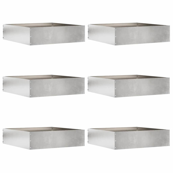 Margine pentru gazon 6 pcs Argintiu 50 x 50 x 13 cm - WALTI WALTI