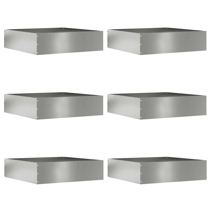 Margine pentru gazon 6 pcs Argintiu 50 x 50 x 13 cm - WALTI WALTI