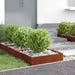 Margine pentru gazon 6 pcs Ruginit 50 x 50 x 13 cm - WALTI WALTI