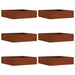Margine pentru gazon 6 pcs Ruginit 50 x 50 x 13 cm - WALTI WALTI