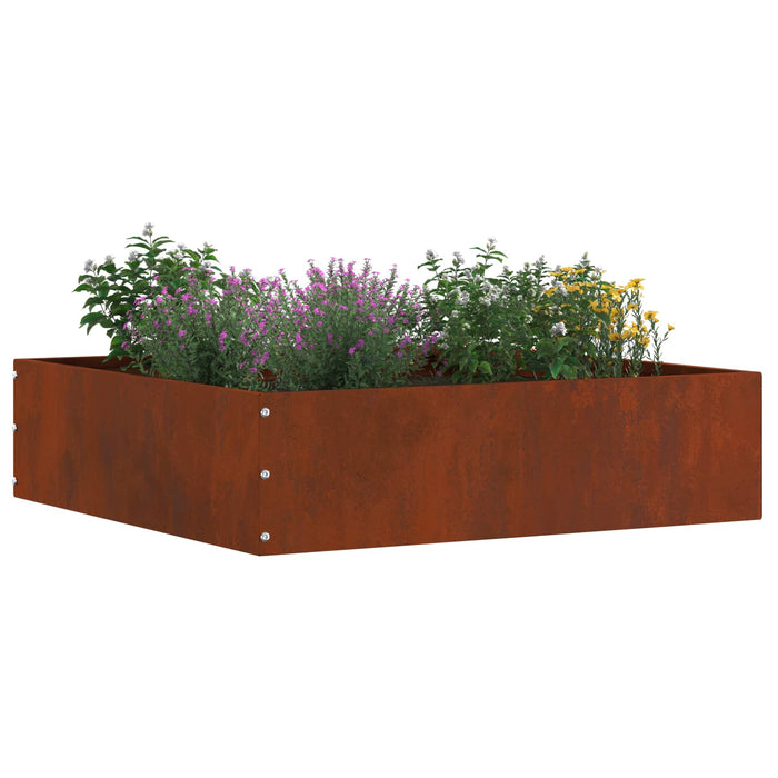 Margine pentru gazon 6 pcs Ruginit 50 x 50 x 13 cm - WALTI WALTI