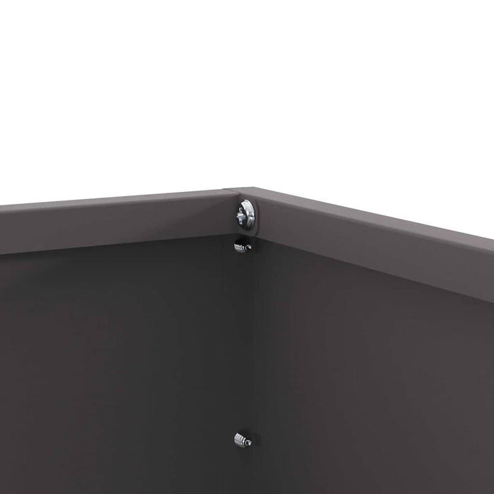 Margine pentru gazon Negru 60 x 60 x 13 cm Oțel - WALTI WALTI