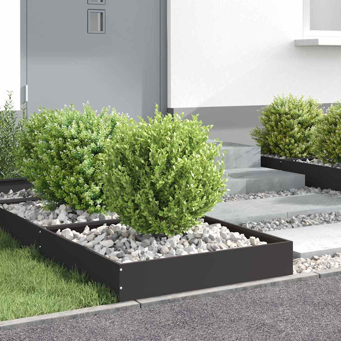 Margine pentru gazon Negru 60 x 60 x 13 cm Oțel - WALTI WALTI