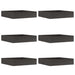 Margine pentru gazon 6 pcs Negru 60 x 60 x 13 cm Oțel - WALTI WALTI