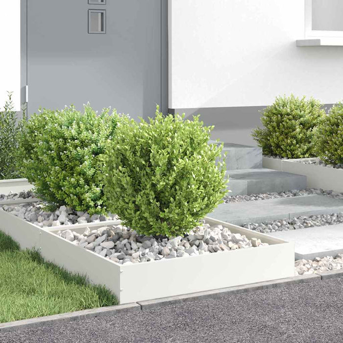 Margine pentru gazon Alb 60 x 60 x 13 cm Oțel - WALTI WALTI