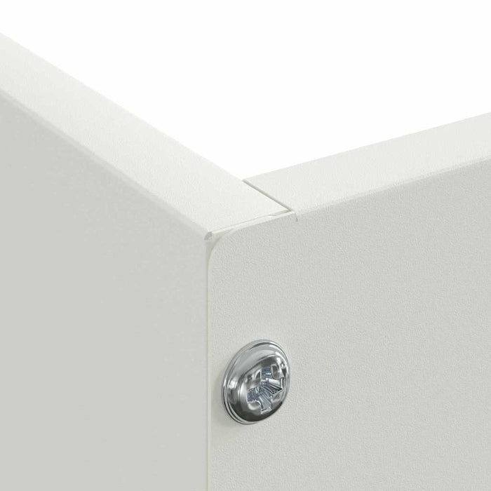 Margine pentru gazon 6 pcs Alb 60 x 60 x 13 cm Oțel - WALTI WALTI