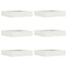 Margine pentru gazon 6 pcs Alb 60 x 60 x 13 cm Oțel - WALTI WALTI