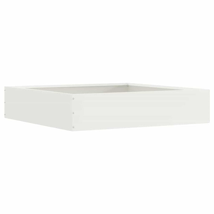 Margine pentru gazon 6 pcs Alb 60 x 60 x 13 cm Oțel - WALTI WALTI
