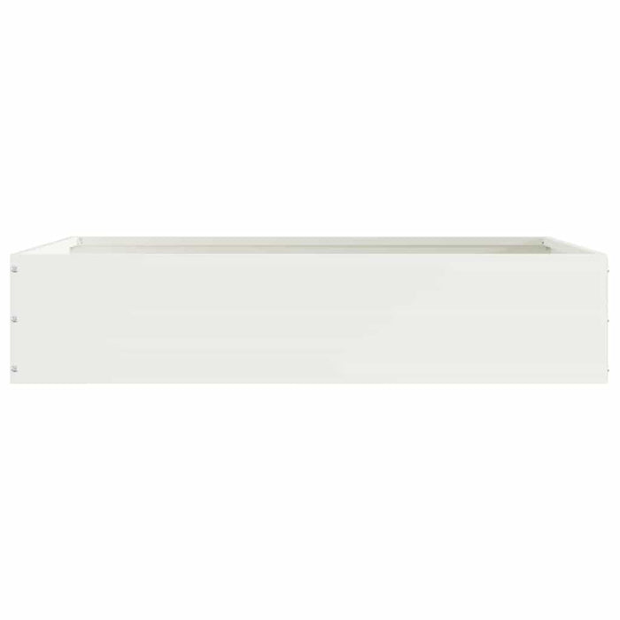 Margine pentru gazon 6 pcs Alb 60 x 60 x 13 cm Oțel - WALTI WALTI