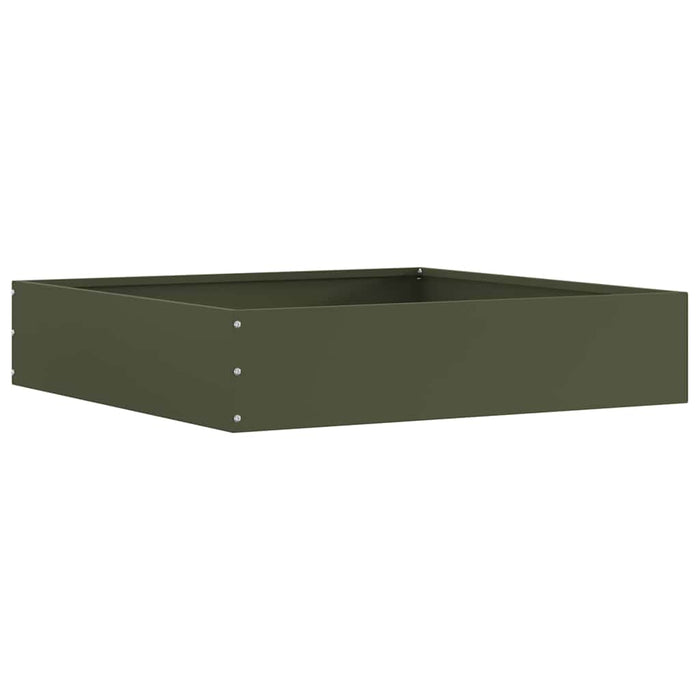 Margine pentru gazon Verde măsliniu 60 x 60 x 13 cm Oțel - WALTI WALTI