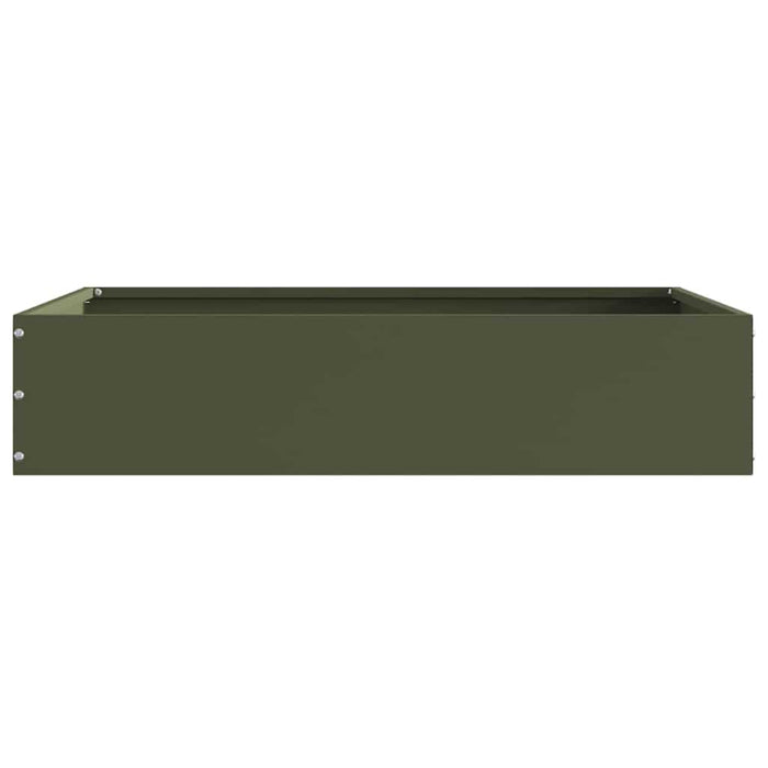Margine pentru gazon Verde măsliniu 60 x 60 x 13 cm Oțel - WALTI WALTI
