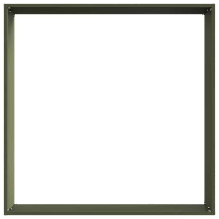 Margine pentru gazon Verde măsliniu 60 x 60 x 13 cm Oțel - WALTI WALTI