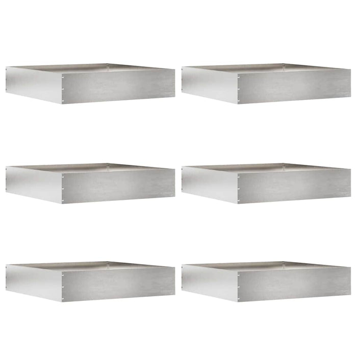 Margine pentru gazon 6 pcs Argintiu 60 x 60 x 13 cm - WALTI WALTI