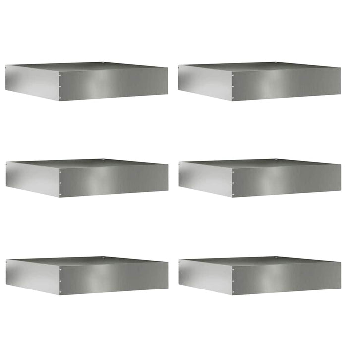 Margine pentru gazon 6 pcs Argintiu 60 x 60 x 13 cm - WALTI WALTI