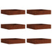Margine pentru gazon 6 pcs Ruginit 60 x 60 x 13 cm - WALTI WALTI