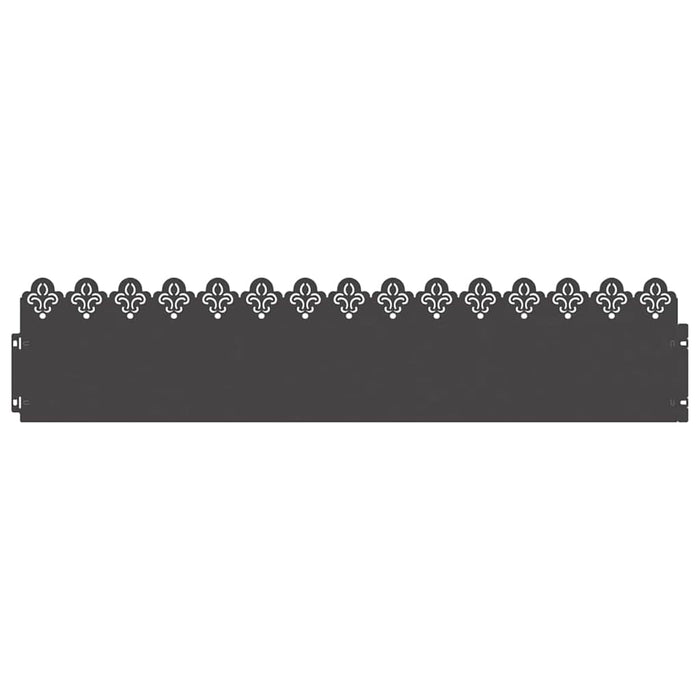 Borduri pentru gazon 30 pcs Negru 103 x 0,05 x 22 cm Oțel - WALTI WALTI