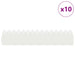 Borduri pentru gazon 10 pcs Alb 103 x 0,05 x 22 cm Oțel - WALTI WALTI