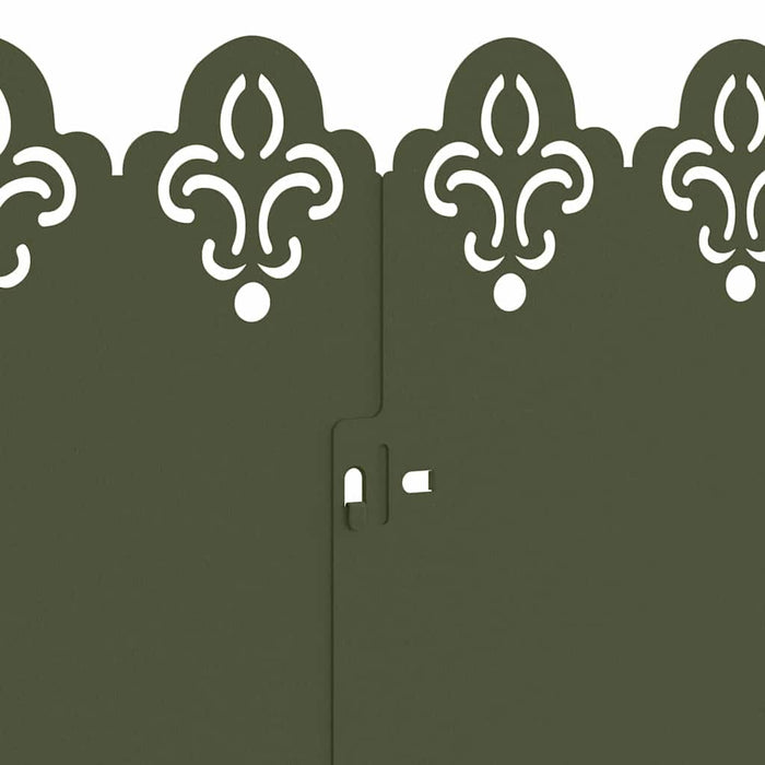 Borduri pentru gazon 20 pcs Verde măsliniu 103 x 0,05 x 22 cm - WALTI WALTI