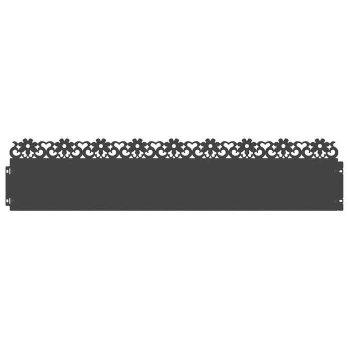 Borduri pentru gazon 30 pcs Negru 103 x 0,05 x 22 cm Oțel - WALTI WALTI
