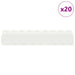 Borduri pentru gazon 20 pcs Alb 103 x 0,05 x 22 cm Oțel - WALTI WALTI