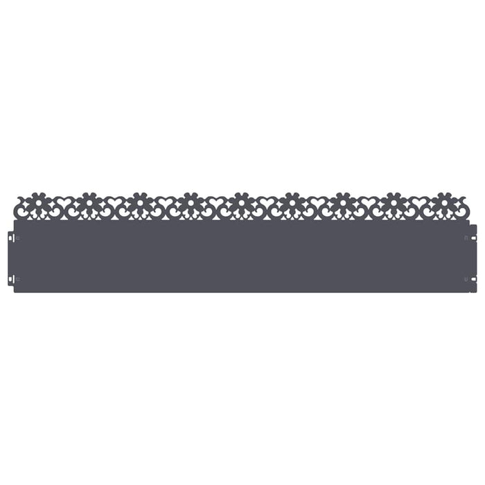 Borduri pentru gazon 10 pcs Antracit 103 x 0,05 x 22 cm Oțel - WALTI WALTI