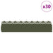 Borduri pentru gazon 30 pcs Verde măsliniu 103 x 0,05 x 22 cm - WALTI WALTI