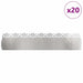 Borduri pentru gazon 20 pcs Argintiu 103 x 0,05 x 22 cm - WALTI WALTI