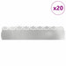 Borduri pentru gazon 20 pcs Argintiu 103 x 0,05 x 22 cm - WALTI WALTI